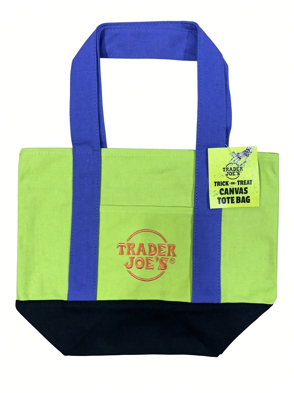 Trader Joe's Trick or Treat Halloween Mini Canvas Tote 2026 Limited New